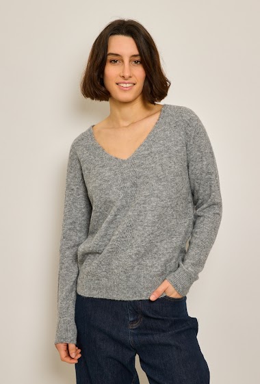 Wholesaler JCL Paris - V-neck mohair sweater
