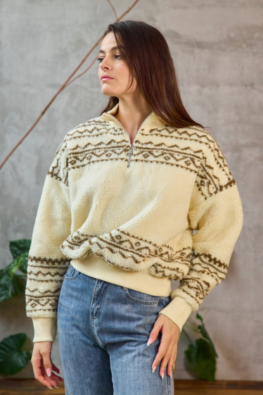 Wholesaler JCL Paris - Oversized patterned sweater