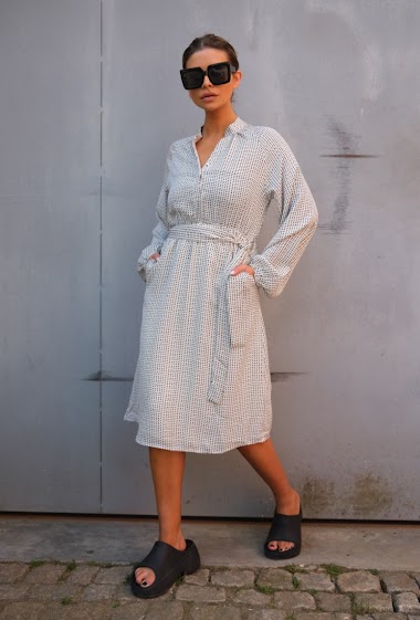 Großhändler JCL Paris - Fließendes Kleid mit Muster