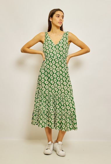 Großhändler JCL Paris - Long dress with pattern