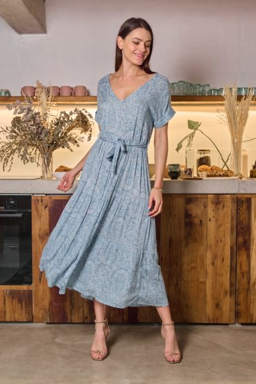 Wholesaler JCL Paris - Patterned maxi dress