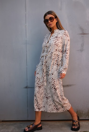 Wholesalers JCL Paris - Long dress, animal print