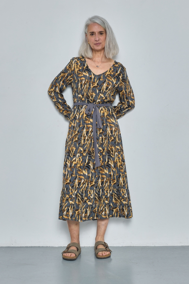Wholesaler JCL Paris - Mid-length floral print dress