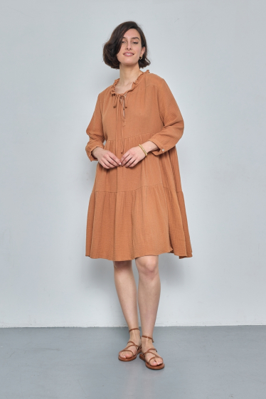 Großhändler JCL Paris - Kleid aus Baumwollgaze