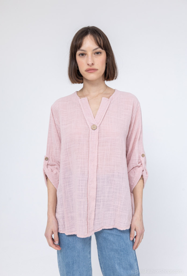 Wholesaler J&D Fashion - Buttoned linen blouse
