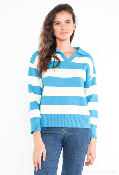 Wholesaler J&D Fashion - Sweater with stripe style