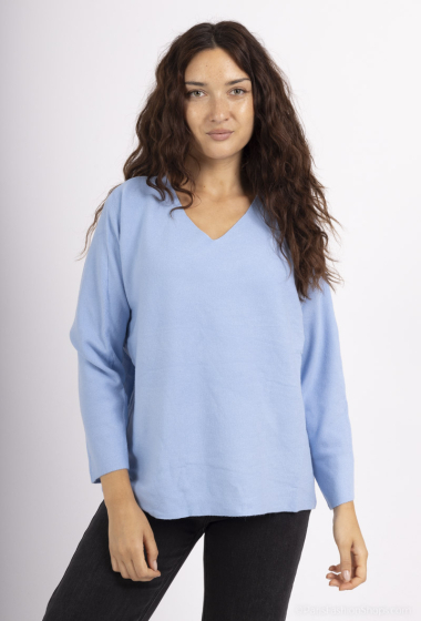 Wholesaler J&D Fashion - high V-neck sweater