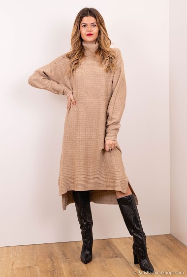 Wholesaler J&D Fashion - Long turtleneck knit dress