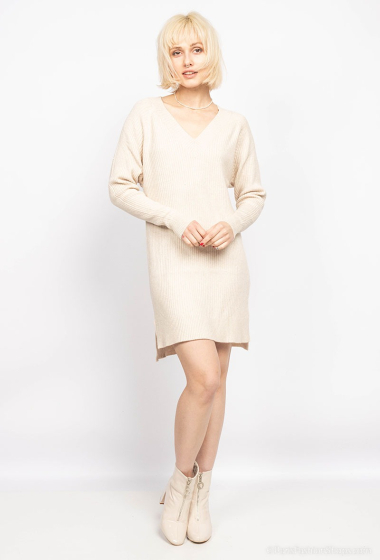 Wholesaler J&D Fashion - V neck sweater dress