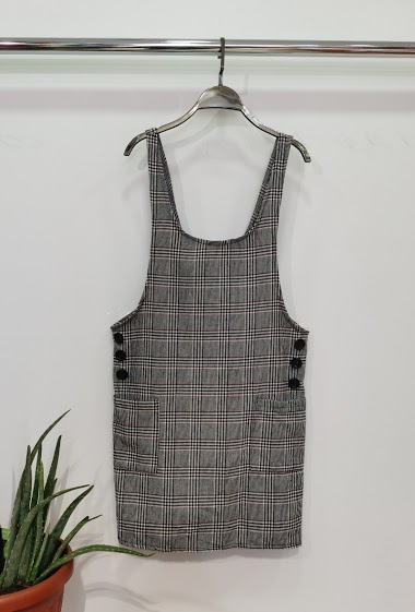 Wholesaler J&D Fashion - Checked apron dress