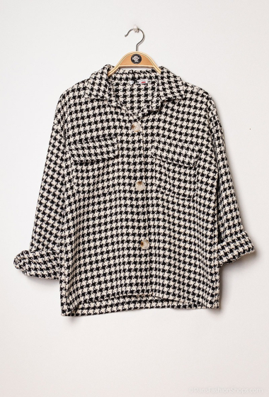 Wholesaler J&D Fashion - Overshirt with houndstooth print
