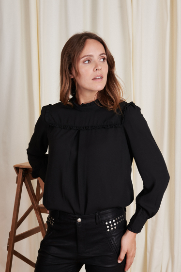 Wholesaler Jessy Line - Blouse with high collar