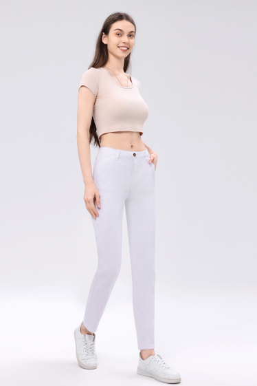 Grossiste Jewelly - CHINO PANTS  BLANC