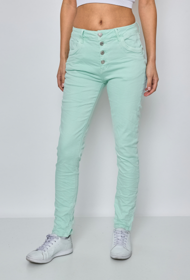 Wholesaler Jewelly - WATER GREEN BAGGY JEANS