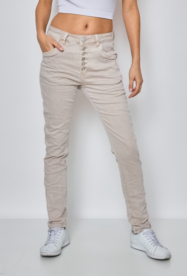 Wholesaler Jewelly - BEIGE BAGGY JEANS