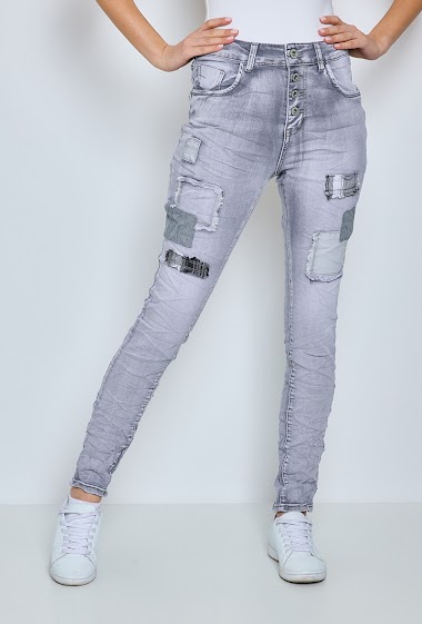 Wholesaler Jewelly - Patch  baggy  jean