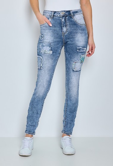 Großhändler Jewelly - Patch  baggy  jean