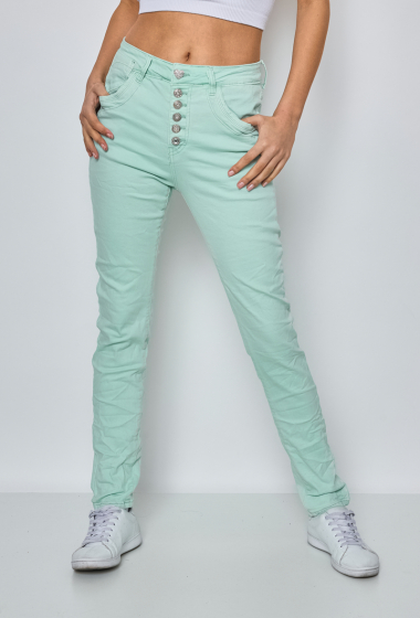 Wholesaler Jewelly - WATER GREEN BAGGY JEANS