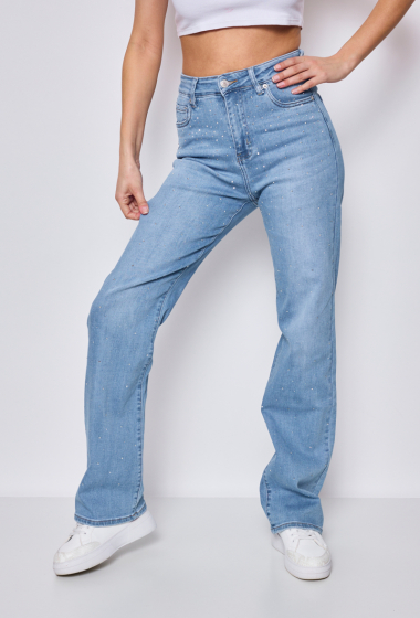 Wholesaler Jewelly - STRAIGHT JEANS WITH STRASS