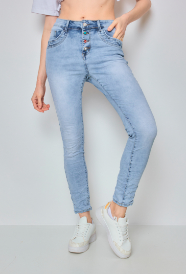 Wholesaler Jewelly - ripped 4 button baggy jeans