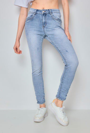 Wholesaler Jewelly - ripped 4 button baggy jeans