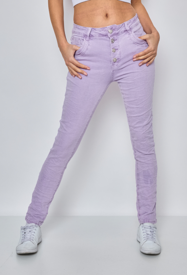 Grossiste Jewelly - JEANS BAGGY lilas