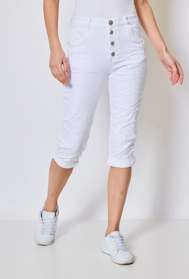 Großhändler Jewelly - Crop pants in white coton
