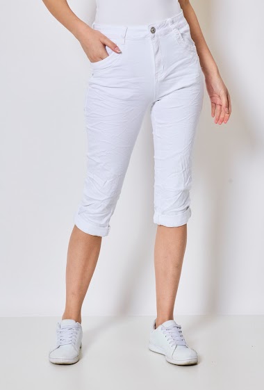 Großhändler Jewelly - Crop pants in white coton