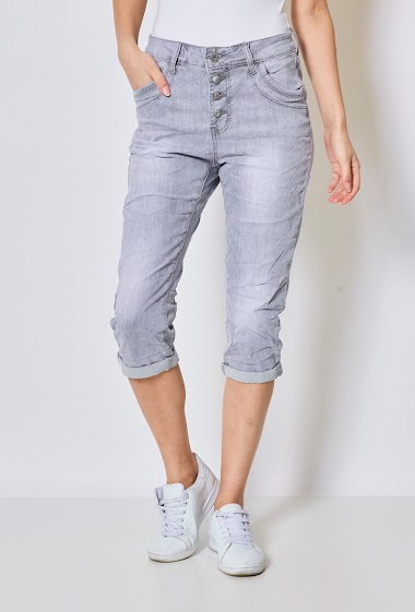 Großhändler Jewelly - Crop pants in denim grey