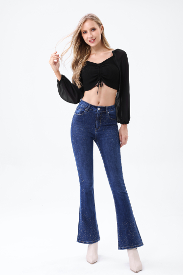 Wholesaler Jewelly - flare trousers with lace