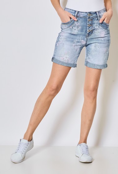 Großhändler Jewelly - Flower Jeans short