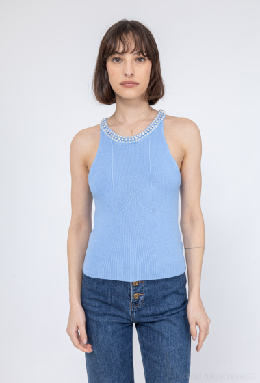 Wholesaler J&H Fashion - Knitted tank top with flower