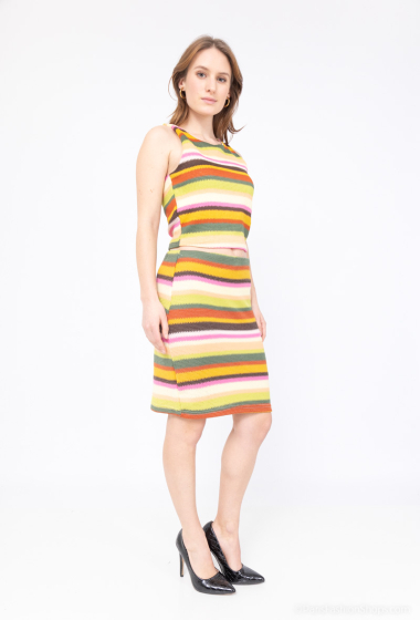 Wholesaler J&H Fashion - Tank top skirt set