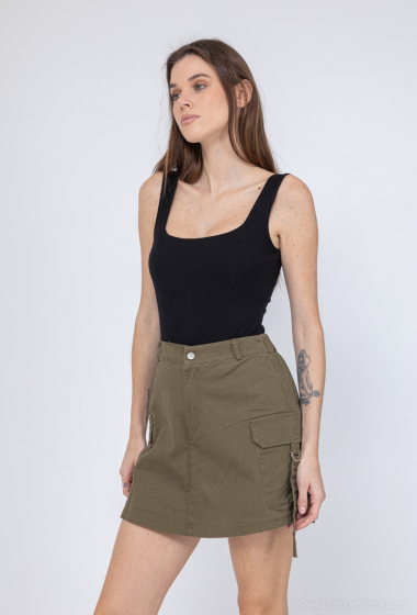Wholesaler J&H Fashion - Cargo denim short skirt