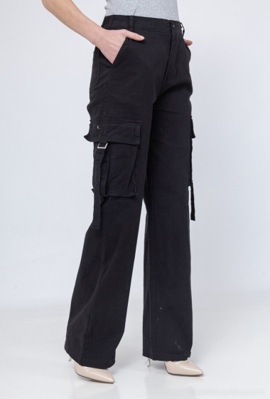 Grossiste J&H Fashion - Pantalon jean droit cargo en coton