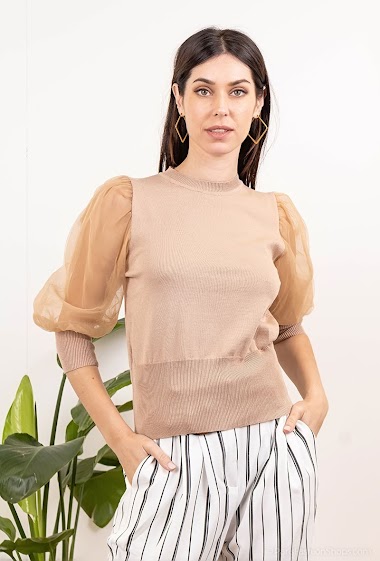 Wholesaler J&H Fashion - Sweater with balloon sleeves