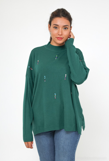 Wholesaler J&H Fashion - Sweater with rhinestones