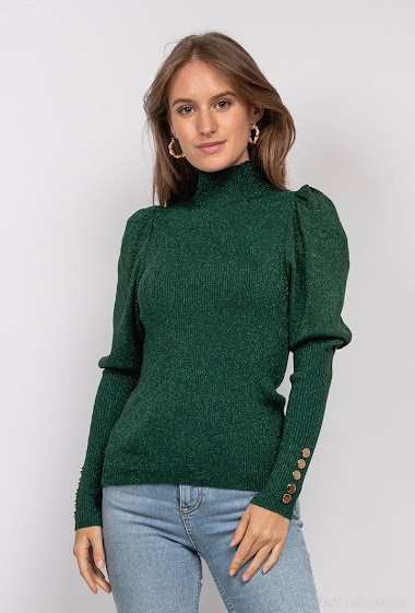 Wholesaler J&H Fashion - Sparkling ribbed knit sweater