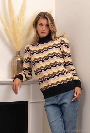 Wholesaler J&H Fashion - Striped sweater