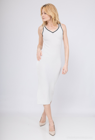 Wholesaler J&H Fashion - Knitted dress with braided trim