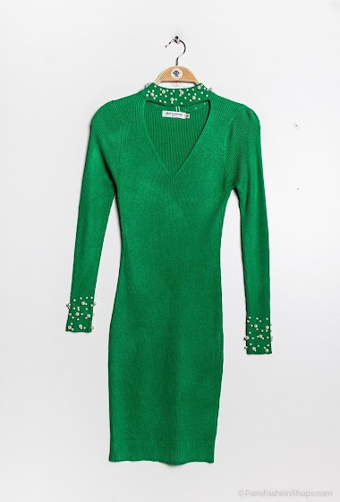 Wholesaler J&H Fashion - Skin-tight ribbed knit sweater dress