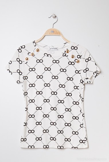 Grossistes J&H Fashion - T-shirt avec cœur imprimé