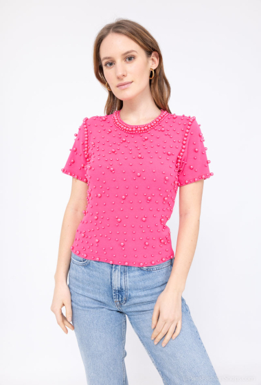 Wholesaler J&H Fashion - Beaded knit T-shirt