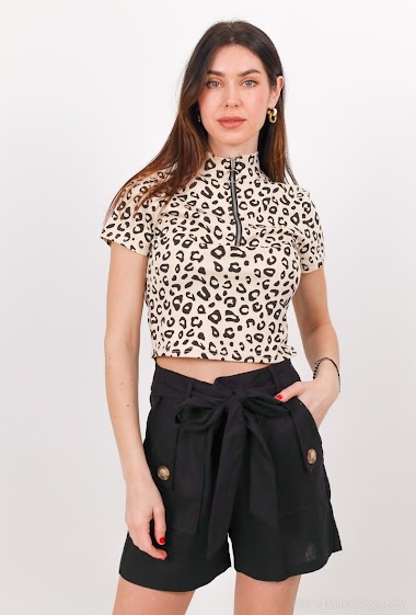 Grossistes J&H Fashion - T-shirt léopard