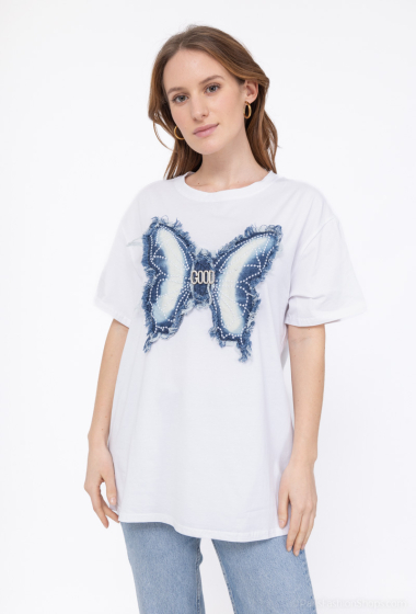 Grossiste J&H Fashion - T-shirts à papillon en jean