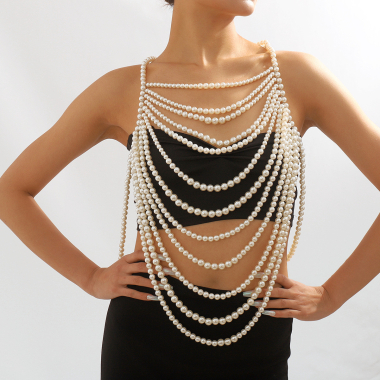 Wholesaler JH STORE - Women's Pearl Body Necklace