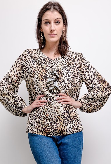 Großhändler J&L - Leopard print blouse