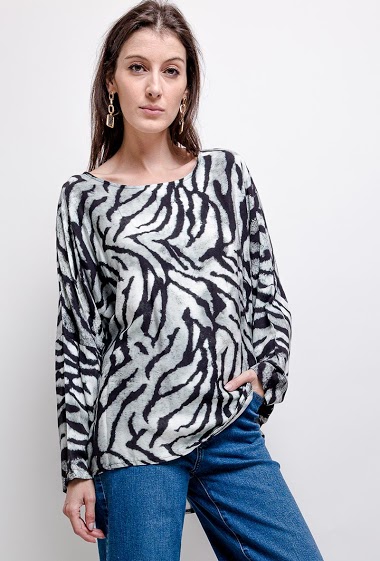 Großhändler J&L - Zebra print blouse