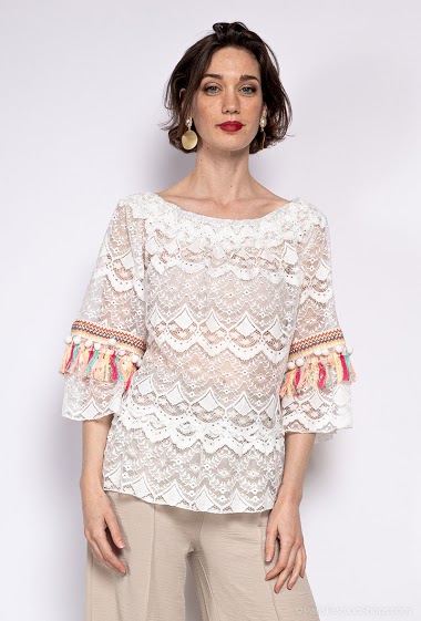 Großhändler J&L - Bohemian blouse in lace