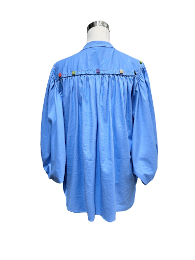 Mayorista J&L - Camisa OLIVIA con bordado en la espalda en algodón